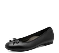 Tamaris Ballerinas 567 Damen aus Leder mit Schleife Schwarz Größe 37