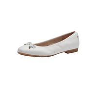Tamaris Comfort Damen Ballerinas aus Leder mit Schleife, Weiß (White), 39 EU