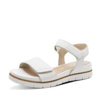 Tamaris Damen Wide Fit Damen Sandalen flach aus Leder mit Klettverschluss