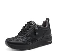 Tamaris Sneaker 8-83714-43 Comfort Fit Schwarz Nappa mit Schnürsenkeln & Reißverschluss Größe 39