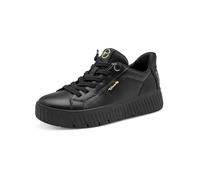 Tamaris Damen Wide FIT Damen Step IN Leder Sneaker flach zum Schlupfen, schwarz (Black), 40 EU