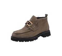 Tamaris Damen WIDE FIT Loafer Bootie aus Leder, taupe suede, 40