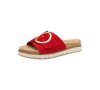 Tamaris Damen Wide Fit Pantoletten flach mit Klettverschluss und Schnalle, rot (red), 40 EU
