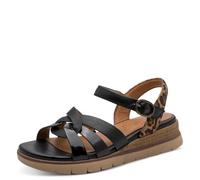 Tamaris Damen Wide Fit Sandalen aus Leder verstellbar mit Riemchen
