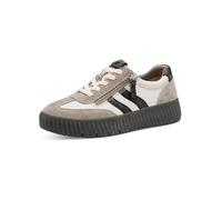 Tamaris Damen Wide FIT Sneaker flach mit Reißverschluss Freizeit, Grau (Lt Grey), 38 EU