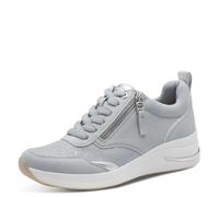 Tamaris Damen Wide FIT Sneaker Leder mit Keilabsatz, lt Blue, 39