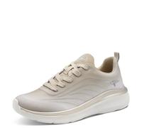 Tamaris Damen Wide FIT Sneaker Textil Feeling Light, beige, 41