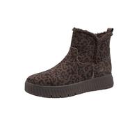 Tamaris Damen WIDE FIT Stiefelette aus Leder Step-In, Dark Leopard, 38
