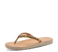 Zehentrenner TAMARIS, Damen, Gr. 42, leo, Textil, Schuhe Zehentrenner, Dianette, Sommerschuh mit weichem Zehensteg (37411200-42) leo