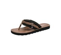 Tamaris Damen Zehentrenner Pantolette flach, schwarz, 37 EU