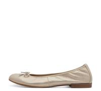 Tamaris Damen Klassische Ballerinas, Frauen Flats,Ballerina-Schuhe,Ballett-Schuhe,Ballet-Flats,flach,Ausgehschuhe,Abendschuhe,Champagne,39 EU