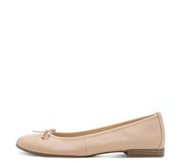 Tamaris Damen Ballerina M2211641 Glattleder flach Beige Größe 39 EU