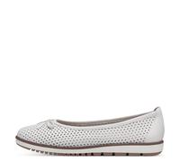 Tamaris Damenschuhe Ballerinas WHITE LEATHER WHITE LEATHER - Gr. - 39