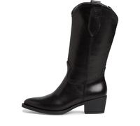 Tamaris Damenschuhe Cowboy-/ Bikerboots BLACK LEATHER BLACK LEATHER - Gr. - 40