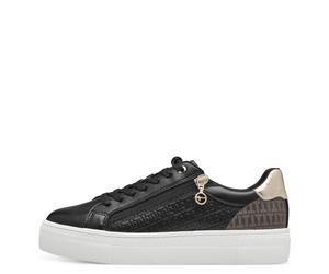 Tamaris Damenschuhe Elegante Schnürer BLACK/GOLD BLACK/GOLD - Gr. - 42