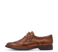 Schnürschuh TAMARIS, Damen, Gr. 41, beige (cognac), Leder, Schuhe Schnürschuh, Schnürschuh, Businessschuh, mit eleganter Lyralochung (46306866-41) cognac