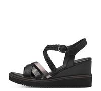 Tamaris Damenschuhe Keilsandaletten BLACK BLACK - Gr. - 36