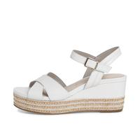 Tamaris Damenschuhe Keilsandaletten WHITE LEATHER WHITE LEATHER - Gr. - 41