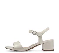 Tamaris Damen Heeled Sandals Synthetik, beige, 40 EU