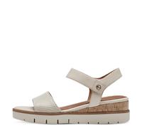 Sandalette TAMARIS Gr. 41, beige (creme, kombiniert) Damen Schuhe Sandaletten Sommerschuh, Sandale, Keilabsatz, mit praktischem Klettverschluss (60731457-41)