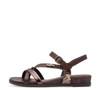 Tamaris Riemchensandale – Leder/Textil – Damen Gr. 37 – mocca