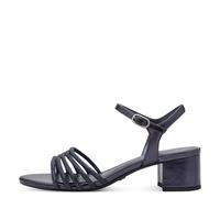 Sandalette TAMARIS, Damen, Gr. 39, navy glitzer, Lederimitat, Textil, festlich, Schuhe Sandalette, Blockabsatz, Festtagsschuh, Abendschuh mit funkelnden Schmucksteinen (63012265-39) navy glitzer