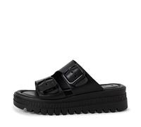 Tamaris Damenschuhe Klassische Pantoletten BLACK LEATHER BLACK LEATHER - Gr. - 39