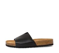 Tamaris Damen Sandaletten, Frauen Sandalen,Freizeitschuhe,offene Schuhe,Strandschuhe,Sommersandalen,bequem,flach,Black Leather,39 EU