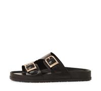 Tamaris Damenschuhe Klassische Pantoletten BLACK LEATHER BLACK LEATHER - Gr. - 40