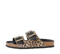 Damen-Pantolette BLACK/LEOPARD - Gr. - 39