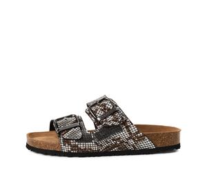Tamaris Damenschuhe Klassische Pantoletten BLACK/SNAKE BLACK/SNAKE - Gr. - 42