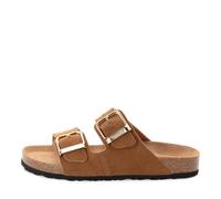 Tamaris Damenschuhe Klassische Pantoletten COGNAC NUBUC COGNAC NUBUC - Gr. - 38