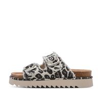 Tamaris Pantoletten LEOPARD mit Fußbett und Trichterabsatz, Braun, Gr. 41