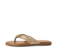 Dianette TAMARIS, Damen, Gr. 36, gold (goldfarben), Leder, modisch, Schuhe, Zehentrenner, Sommerschuh mit glänzenden Nieten am Sohlenrand (20469933-36) goldfarben