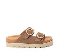 Damen-Pantolette TAUPE SUEDE - Gr. - 40