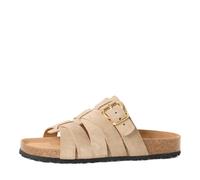 Tamaris Damen-Pantolette mit Tieffußbett Taupe-Beige 38