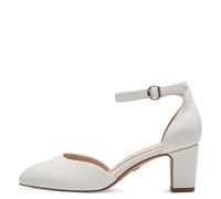 Tamaris Damen Klassische Pumps, Frauen Pumps,TOUCHit-Fußbett,fashletics,Weiss,braun,grau,rosa,Champagne,Chili patent,White Leather,37 EU