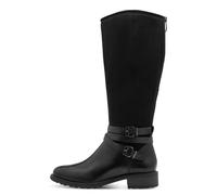 Stiefel TAMARIS, Damen, Gr. 37, Normalschaft, schwarz, Leder, Lederimitat, Textil, Veloursleder, unifarben, Schuhe, Blockabsatz, Langschaftstiefel mit Touch it-Ausstattung (53977545-37) schwarz