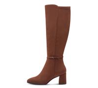 Stiefel TAMARIS, Damen, Gr. 40, Normalschaft, braun, Textil, Veloursleder, unifarben, Schuhe, Blockabsatz, Langschaftstiefel in veganer Verarbeitung (31270632-40) braun