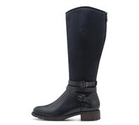 Stiefel TAMARIS, Damen, Gr. 38, Normalschaft, navy, Leder, Lederimitat, Textil, Veloursleder, unifarben, Schuhe, Blockabsatz, Langschaftstiefel mit Touch it-Ausstattung (33651526-38) navy