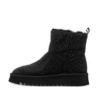 Winterboots TAMARIS, Damen, Gr. 37, schwarz, Textil, Glitzer, unifarben, Schuhe, Plateau, Stiefelette mit Allover-Strasssteinen besetzt (86172220-37) schwarz