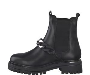 Tamaris Damenschuhe Klassische Stiefeletten BLACK LEATHER BLACK LEATHER - Gr. - 39