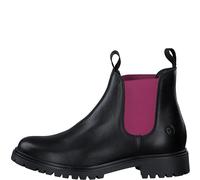 Tamaris Damenschuhe Klassische Stiefeletten BLACK LEATHER/FUXIA BLACK LEATHER - Gr. - 39
