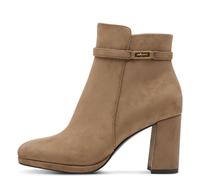 Ankleboots TAMARIS, Damen, Gr. 38, beige (hellbraun), Textil, Veloursleder, unifarben, Schuhe Ankleboots, Stieflette, Businessboots mit edlen Verzierungen (86939455-38) hellbraun