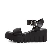 Tamaris Damenschuhe Riemchensandalen BLACK LEATHER BLACK LEATHER - Gr. - 38