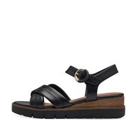 Tamaris Damenschuhe Riemchensandalen BLACK LEATHER BLACK LEATHER - Gr. - 39