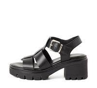 Tamaris Damenschuhe Riemchensandalen BLACK LEATHER BLACK LEATHER - Gr. - 40
