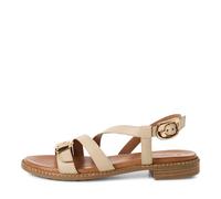 Tamaris Damen Flat Sandals Leder, beige, 40 EU