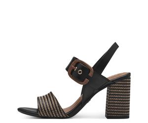 Tamaris Damenschuhe Sandaletten BLACK COMB BLACK COMB - Gr. - 37