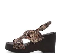 Tamaris Damenschuhe Sandaletten BROWN SNAKE BROWN SNAKE - Gr. - 38